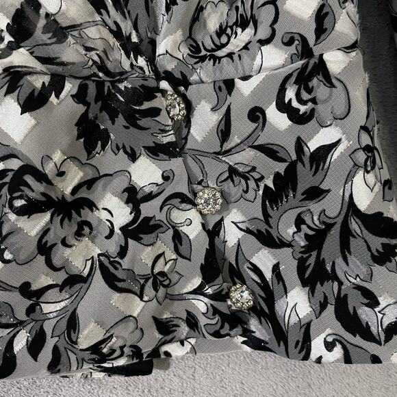 Vintage Ann Hobbs For Cattiva Blouse Fancy Womens M* Neiman Marcus Peplum Lined - Picture 6 of 11